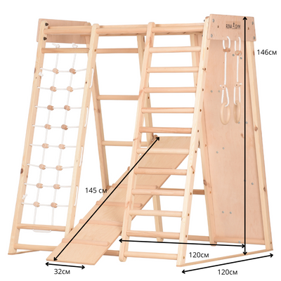 Multifunktionales Indoor Klettergerüst aus Holz – Für Zuhause & Familie ( 3 )