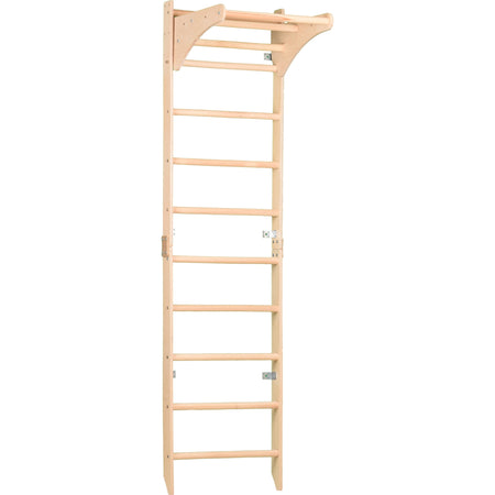 Sprossenwand mit höhenverstellbarem Reck – Kompaktes Indoor-Fitnessgerät die ganze Familie (SPR C pure)