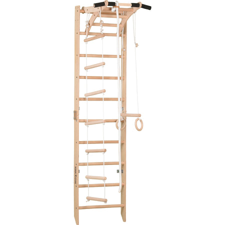 Sprossenwand für Heimtraining und höhenverstellbarem Reck – Indoor Fitnessgerät für die ganze Familie (SPR A)