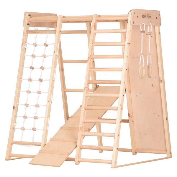 Multifunktionales Indoor Klettergerüst aus Holz – Für Zuhause & Familie ( 3 )