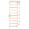 RINAGYM Parco Giochi per Bambini - Set Palestra da Interno ed Esterno per Gioco, Ginnastica ed Esercizi - Asta, Anelli, Corda per Arrampicata, Monkey Bar, Trave, Spalliera, Altalena - 2+ Anni (Kinder 2 white)
