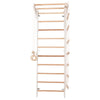 RINAGYM Parco Giochi per Bambini - Set Palestra da Interno ed Esterno per Gioco, Ginnastica ed Esercizi - Asta, Anelli, Corda per Arrampicata, Monkey Bar, Trave, Spalliera, Altalena - 2+ Anni (Kinder 2 white)