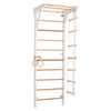 RINAGYM Parco Giochi per Bambini - Set Palestra da Interno ed Esterno per Gioco, Ginnastica ed Esercizi - Asta, Anelli, Corda per Arrampicata, Monkey Bar, Trave, Spalliera, Altalena - 2+ Anni (Kinder 2 white)