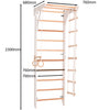 RINAGYM Parco Giochi per Bambini - Set Palestra da Interno ed Esterno per Gioco, Ginnastica ed Esercizi - Asta, Anelli, Corda per Arrampicata, Monkey Bar, Trave, Spalliera, Altalena - 2+ Anni (Kinder 2 white)