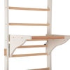 Sprossenwand mit Dip-Barren und abnehmbarer Klimmzugstange – Modell PRO PURE weiß, verstärkte Konstruktion für das Training zu Hause