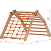 Rinagym indoor Klettergerüst – Indoor Leiter mit Kletternetz - Zusammenklappbarer Holzrahmen für Kinder - Sicherheitsschloss - 50 kg Tragkraft (9g7s)+ 20kg für Rutsche