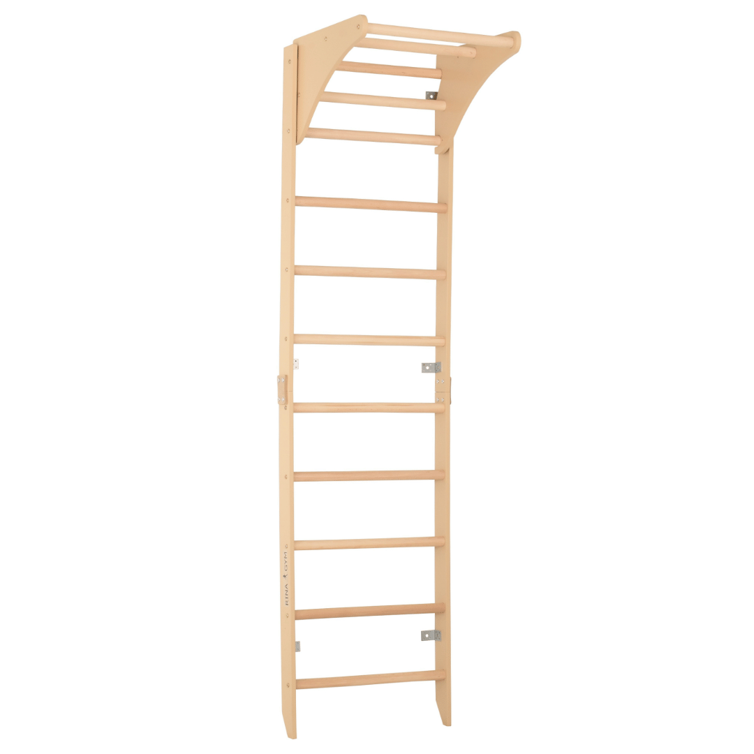 Sprossenwand mit höhenverstellbarem Reck – Kompaktes Indoor-Fitnessgerät die ganze Familie (SPR C pure)