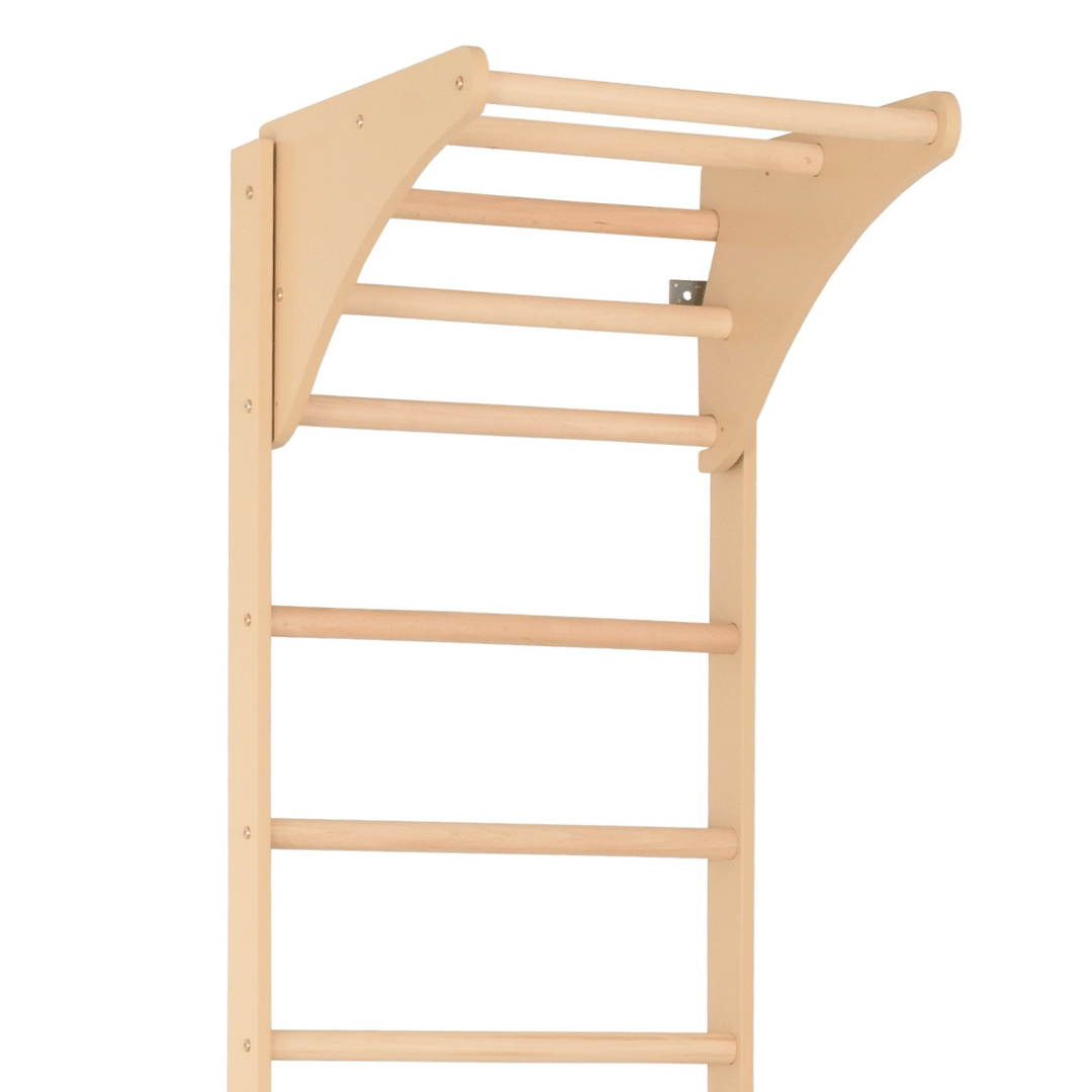 Sprossenwand mit höhenverstellbarem Reck – Kompaktes Indoor-Fitnessgerät die ganze Familie (SPR C pure)