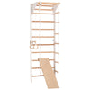 RINAGYM Parco Giochi per Bambini - Set Palestra da Interno ed Esterno per Gioco, Ginnastica ed Esercizi - Asta, Anelli, Corda per Arrampicata, Monkey Bar, Trave, Spalliera, Altalena, Scivolo - 2+ Anni (Kombi 3 white)
