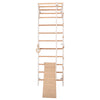 RINAGYM Parco Giochi per Bambini - Set Palestra da Interno ed Esterno per Gioco, Ginnastica ed Esercizi - Asta, Anelli, Corda per Arrampicata, Monkey Bar, Trave, Spalliera, Altalena, Scivolo - 2+ Anni (Kombi 3 white)