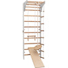 Kletterwand für Kinder-Indoor Klettergerüst aus Holz-Wand-Reck, Stange, Gymnastik-Ringe, Kletterseil, schwedische Leiter, Rutsche