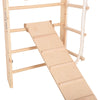Climbing wall for children - indoor wooden climbing frame, wall bar, bar, gymnastic rings, climbing rope, removable beam, Swedish ladder, slide (Kombi 3)