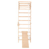 Climbing wall for children - indoor wooden climbing frame, wall bar, bar, gymnastic rings, climbing rope, removable beam, Swedish ladder, slide (Kombi 3)