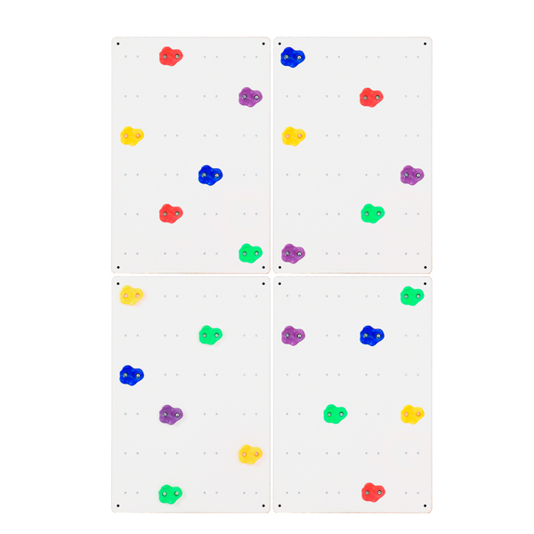 Mur d’escalade RINAGYM – Set de 6 modules d’entraînement blancs avec 36 prises – Pour fitness intérieur dès 3 ans (charge max. 80 kg)  return
