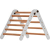 Kletterdreieck - Doppelte Indoor-Leiter -Holzrahmen für Kinder, Farbe & Lack auf Wasserbasis - 50 kg Tragkraft (A white)