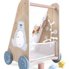 Lauflernwagen aus Holz - Baby Gehhilfe Lernlaufwagen