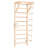 RINAGYM Gymnastics Play Set for Kids - Wooden Indoor & Outdoor Jungle Gym - Wall & Monkey Bars, Pole, Gymnastic Rings, Climbing Rope, Removable Beam, Swedish Ladder, Swing- Children 2yrs & Up (Sport 2)