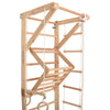 RINAGYM Gymnastics Play Set for Kids - Wooden Indoor & Outdoor Jungle Gym - Wall & Monkey Bars, Pole, Gymnastic Rings, Climbing Rope, Removable Beam, Swedish Ladder, Swing, Slide - Children 2yrs & Up (Sport 3)