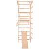 RINAGYM Gymnastics Play Set for Kids - Wooden Indoor & Outdoor Jungle Gym - Wall & Monkey Bars, Pole, Gymnastic Rings, Climbing Rope, Removable Beam, Swedish Ladder, Swing, Slide - Children 2yrs & Up (Sport 3)