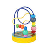 Round wooden bead maze toy for early learning