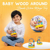 Round wooden bead maze toy for early learning