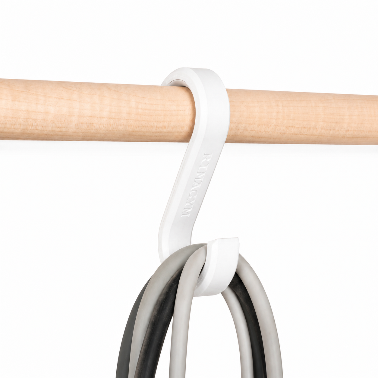 RINAGYM S-Haken für Sprossenwand – weiß, 13 cm