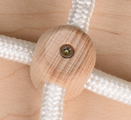 Rope connector 13 mm made of wood - 12 pieces - For indoor use only - Natural untreated