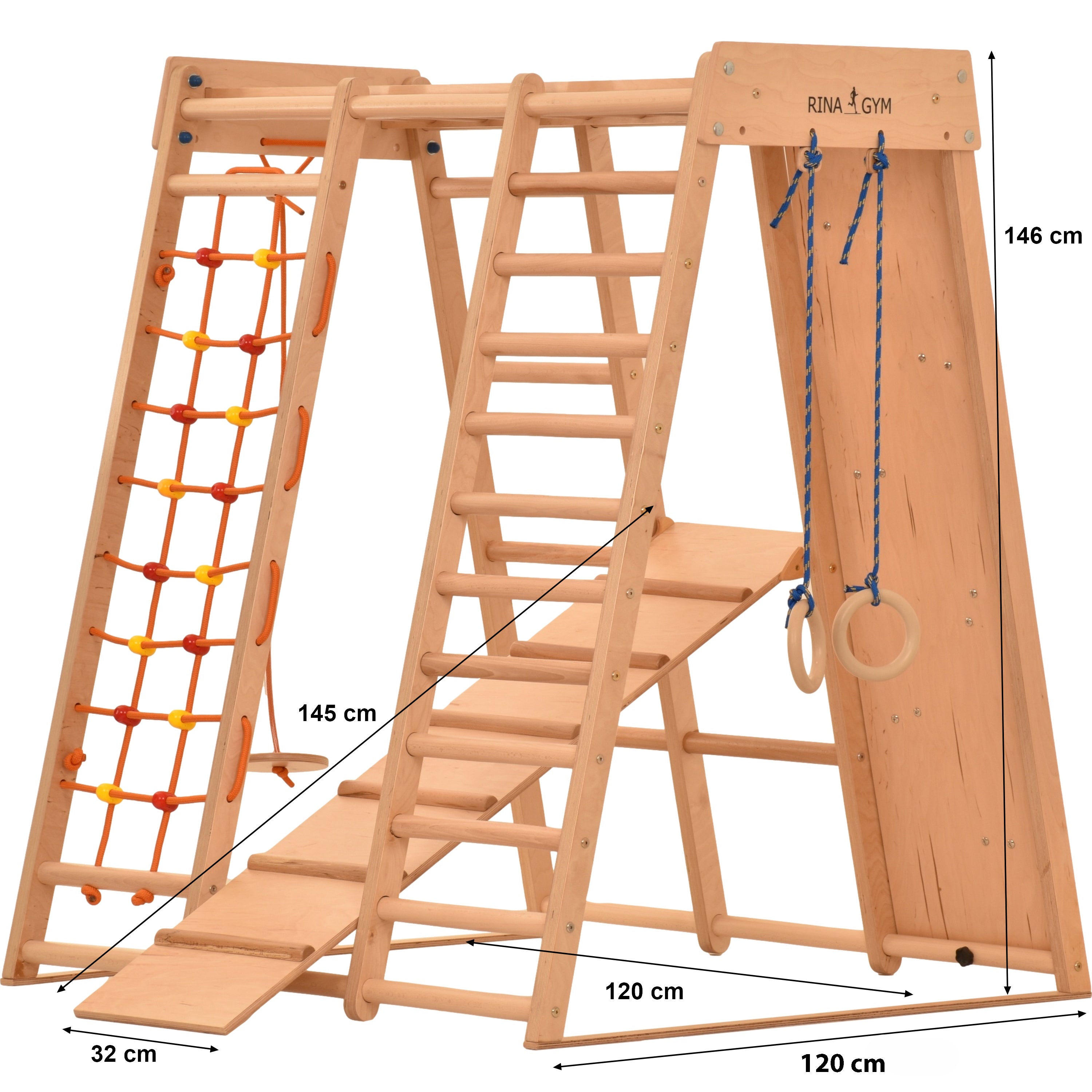 Strutture da arrampicata multifunzionali, strutture da arrampicata per bambini, parco giochi al coperto in legno per bambini, legno massiccio per i più piccoli (3)