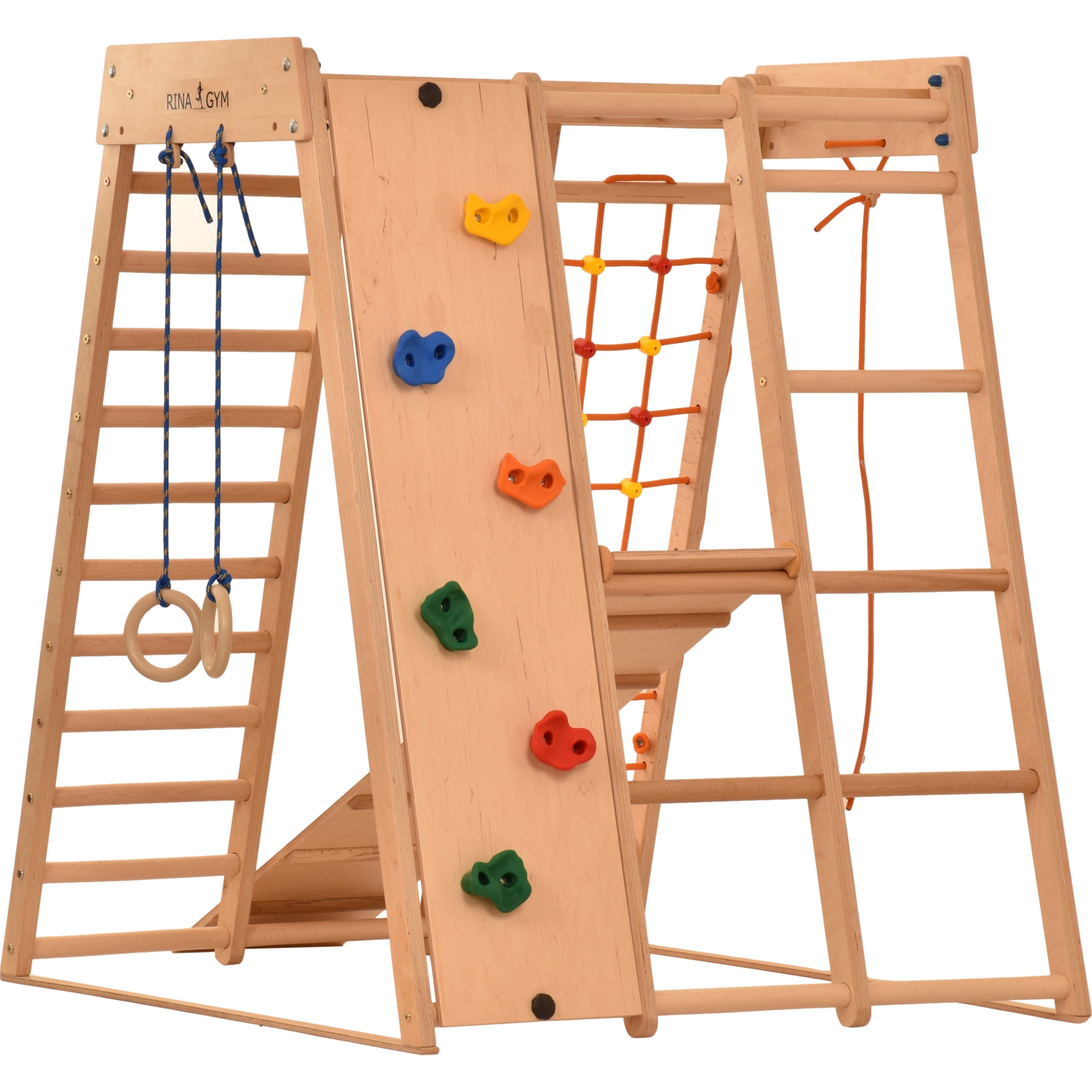 Strutture da arrampicata multifunzionali, strutture da arrampicata per bambini, parco giochi al coperto in legno per bambini, legno massiccio per i più piccoli (3)