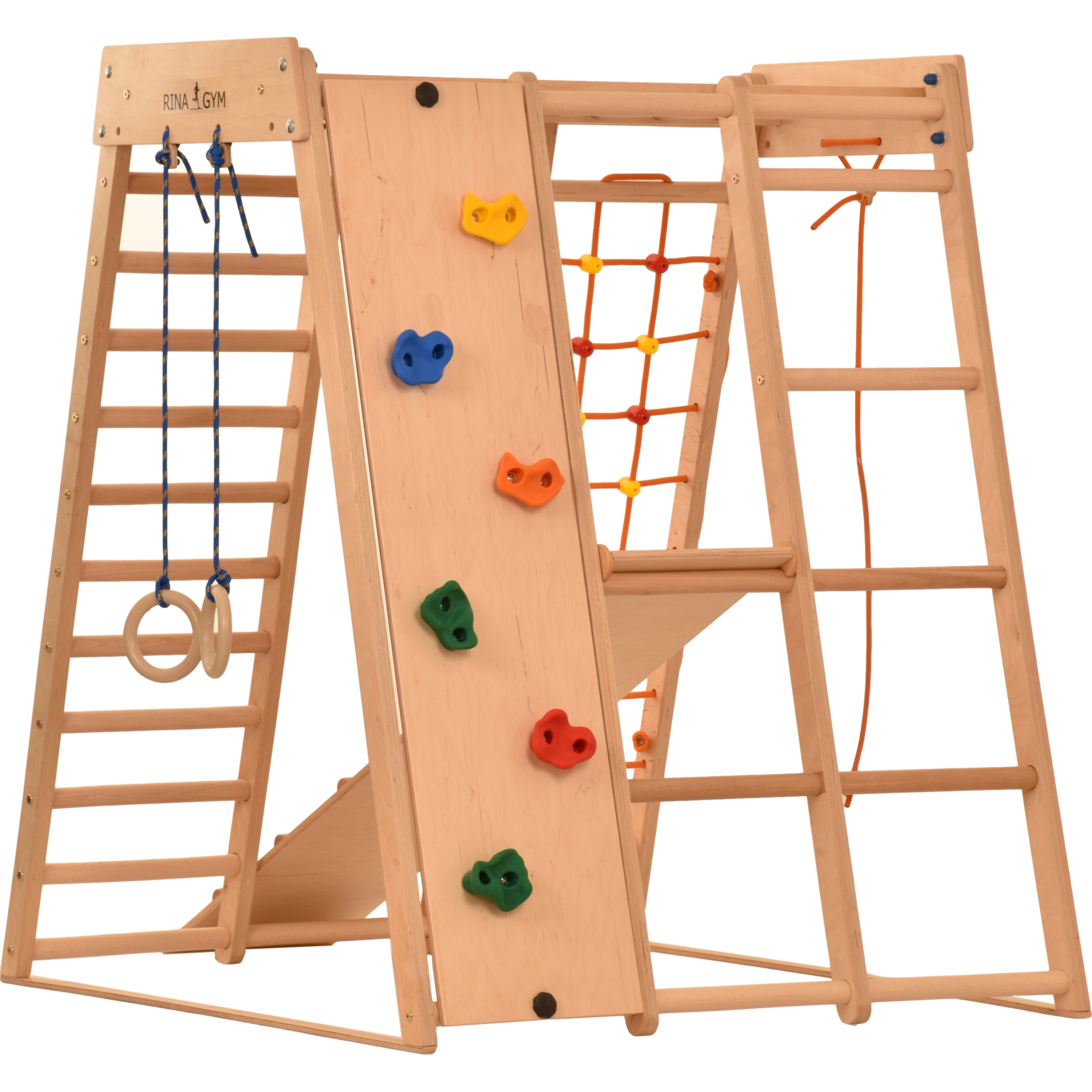 Strutture da arrampicata multifunzionali, strutture da arrampicata per bambini, parco giochi al coperto in legno per bambini, legno massiccio per i più piccoli (3)