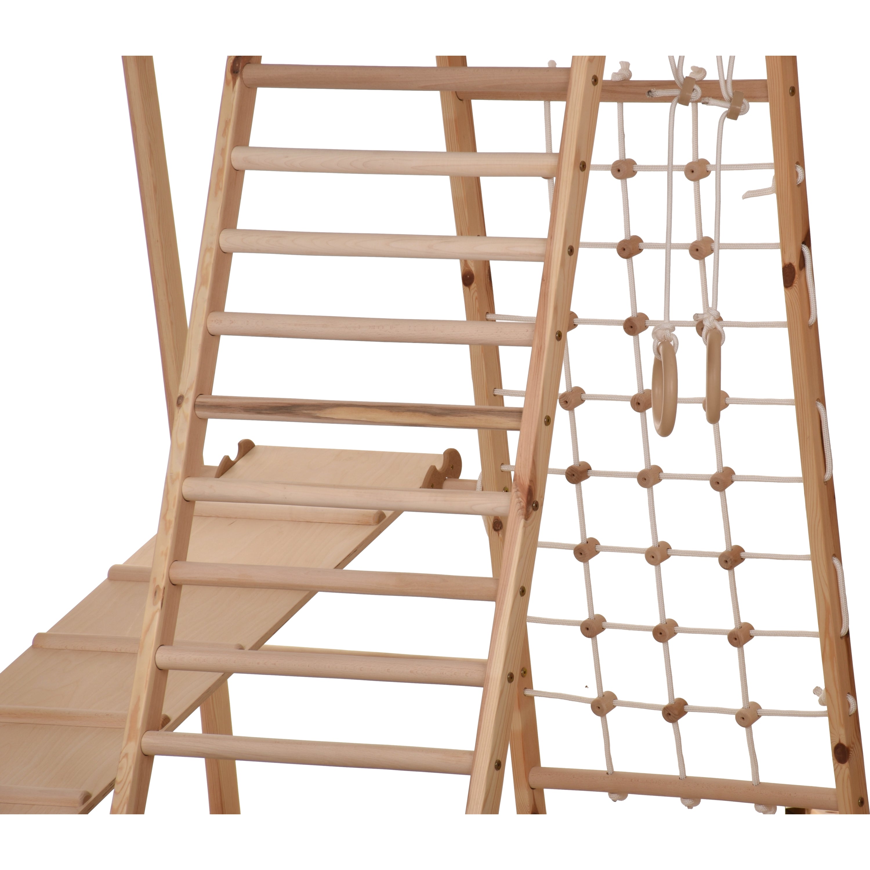 RINAGYM Indoor climbing frame for toddlers age 1-5, climbing frames, climbing triangle with slide, climbing triangle, baby climbing frame, climbing frame indoor, triclimb, wood climbing frame (Classic)