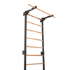 Metallische Sprossenwand STEEL PURE mit Klimmzugstange – Graphit | RINAGYM