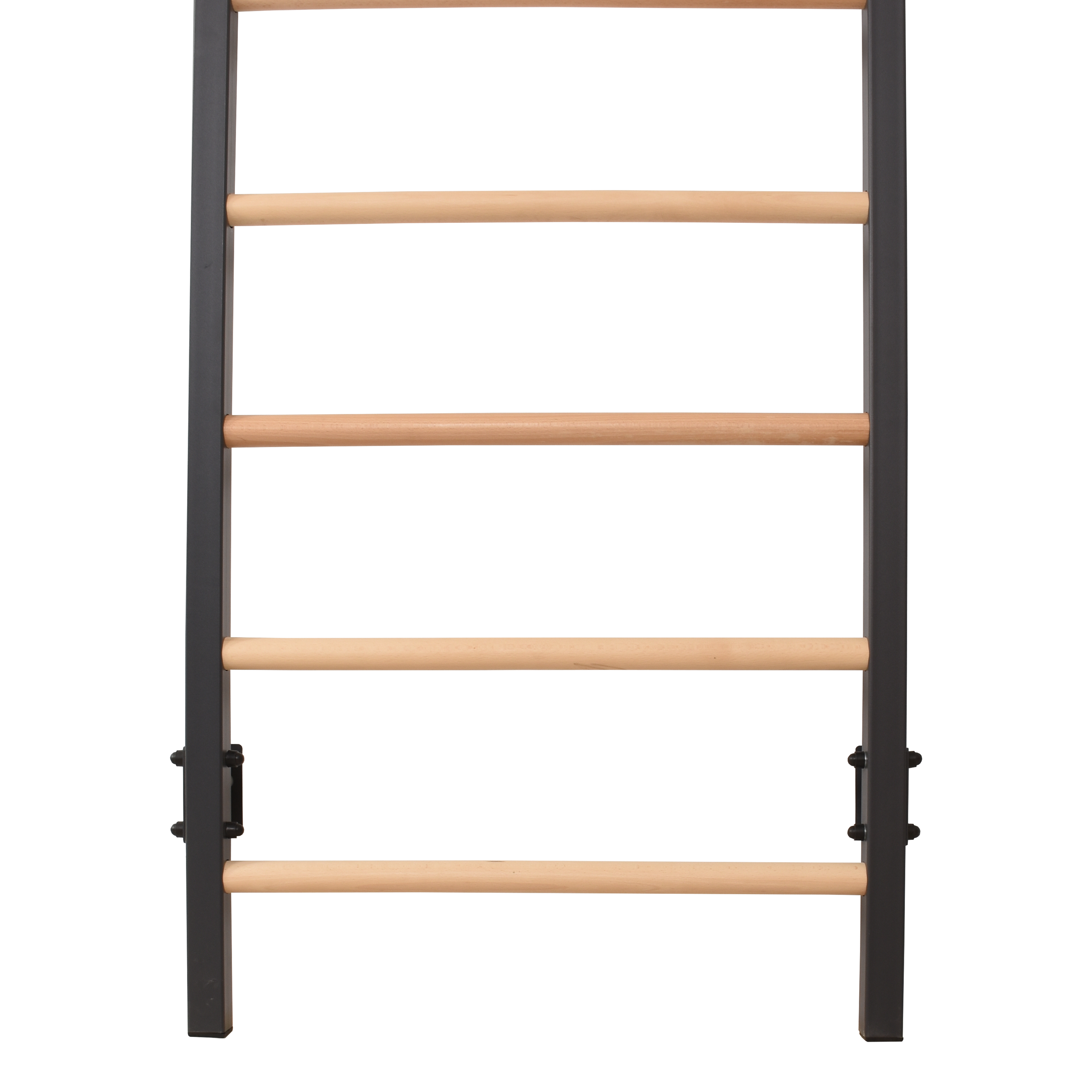 Metallische Sprossenwand STEEL 1 – Graphit mit Buchenholzsprossen | RINAGYM