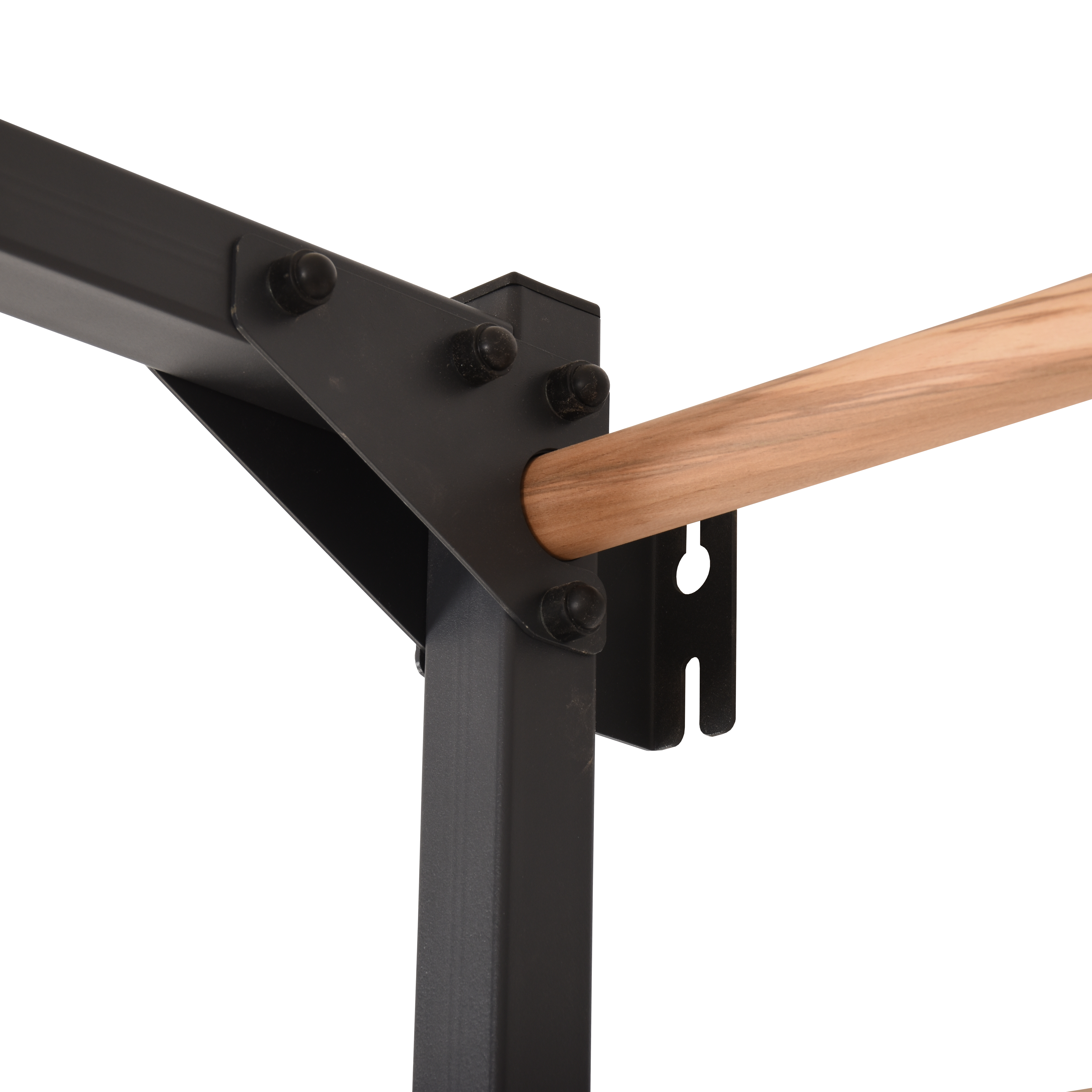 Metallische Sprossenwand STEEL PURE mit Klimmzugstange – Graphit | RINAGYM