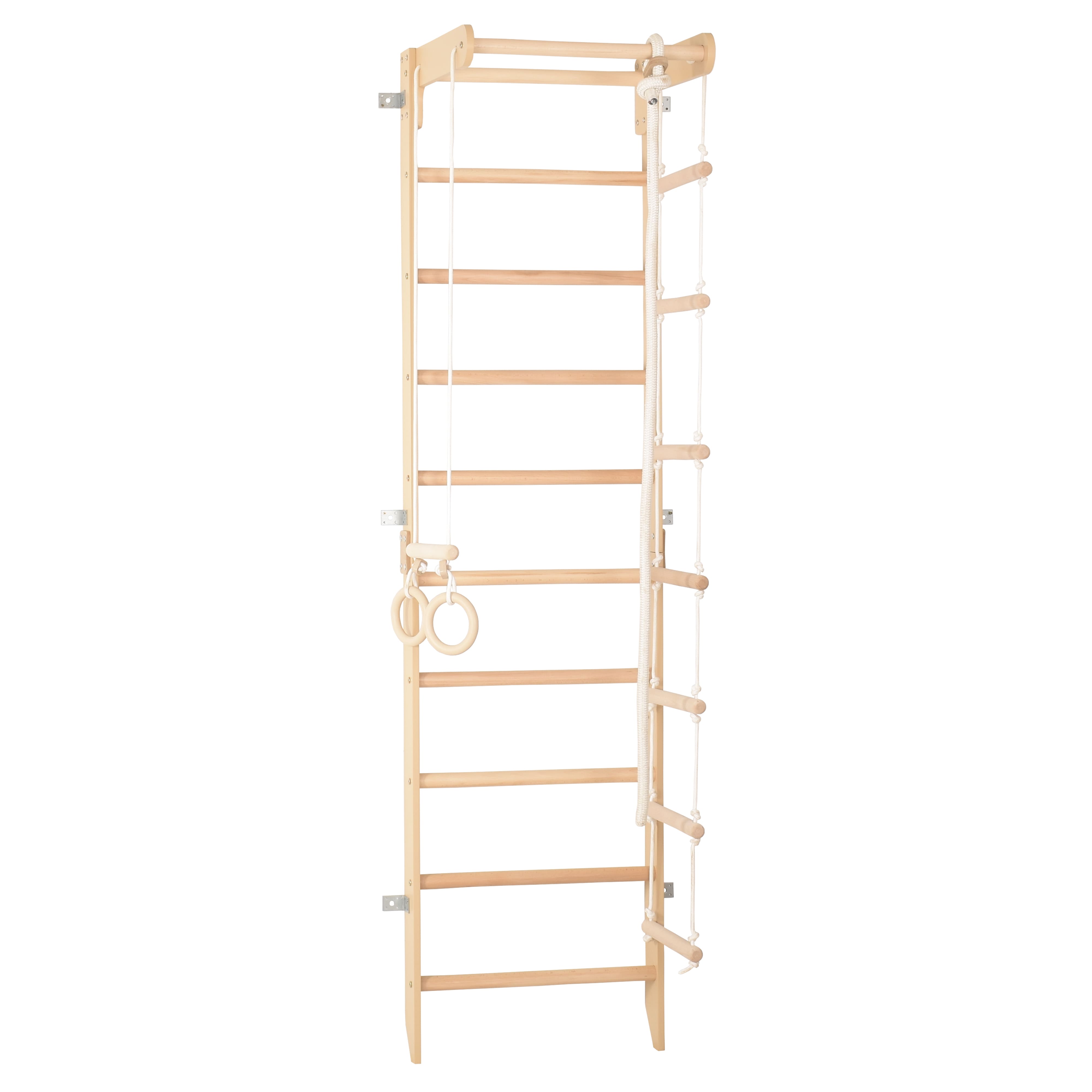 Sprossenwand für Heimtraining mit festem Reck – Indoor Fitnessgerät für die ganze Familie (SPR B)