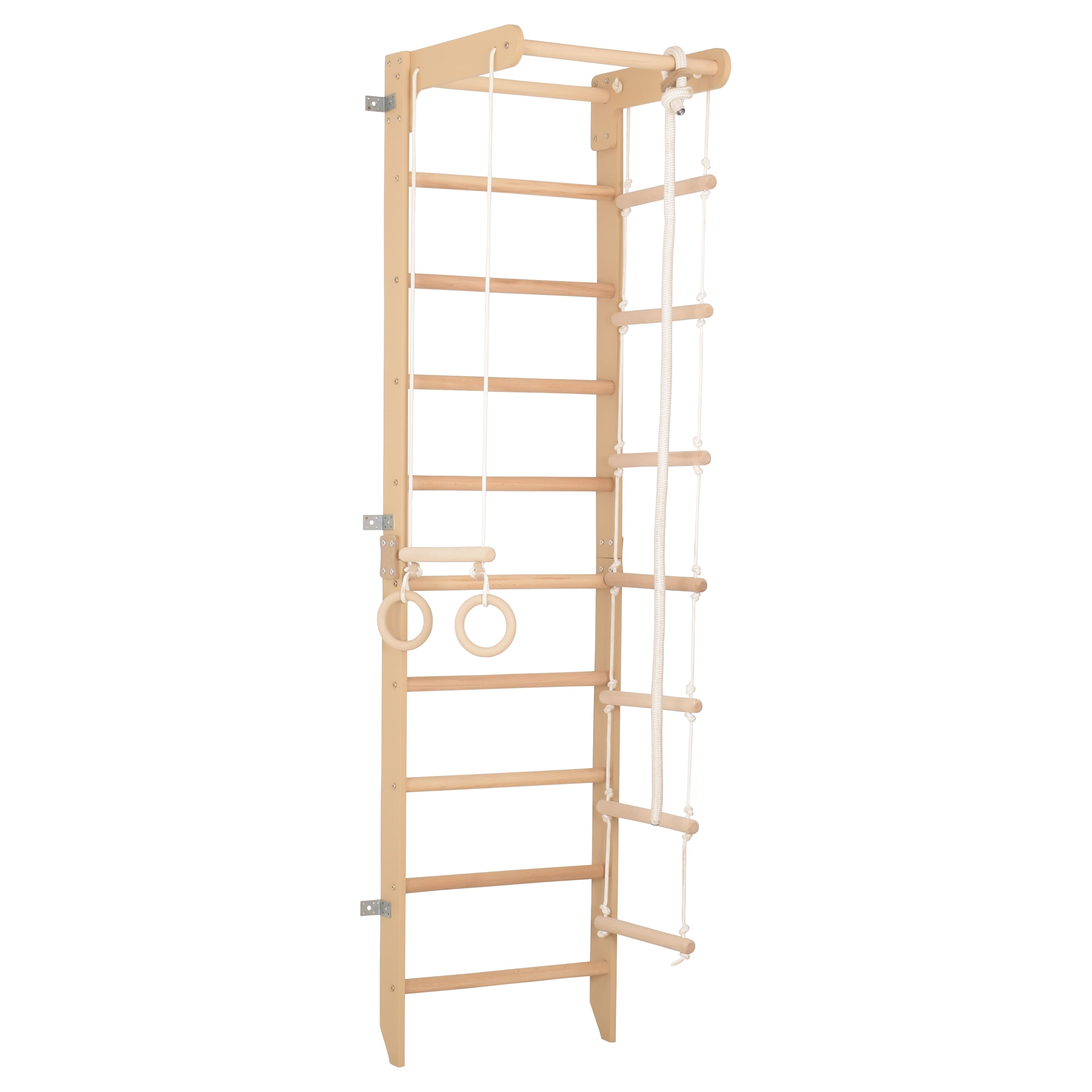 Sprossenwand für Heimtraining mit festem Reck – Indoor Fitnessgerät für die ganze Familie (SPR B)