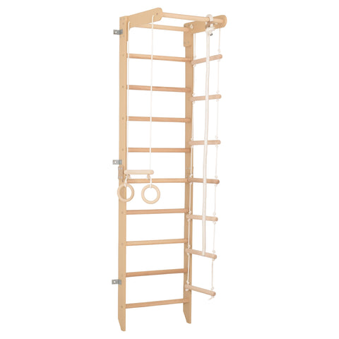 Sprossenwand für Heimtraining mit festem Reck – Indoor Fitnessgerät für die ganze Familie (SPR B)