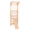 RINAGYM Kletterwand Indoor – Sprossenwand aus Holz mit Kletterseil – für gemeinsames Heimtraining von die ganze Familie