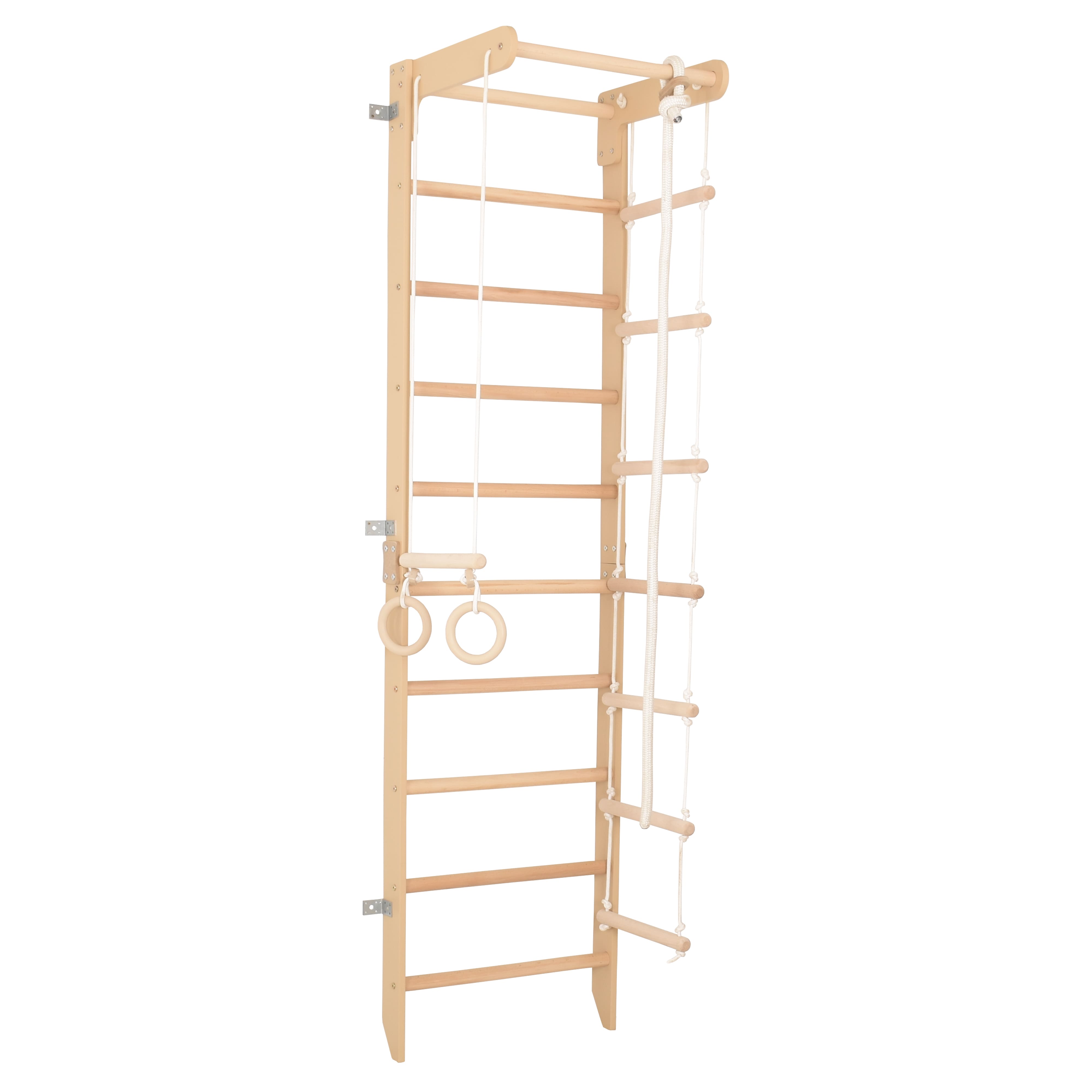 Sprossenwand für Heimtraining mit festem Reck – Indoor Fitnessgerät für die ganze Familie (SPR B)