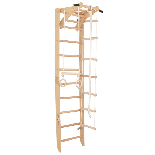 Sprossenwand für Heimtraining und höhenverstellbarem Reck – Indoor Fitnessgerät für die ganze Familie (SPR A)