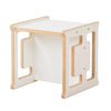 Wendehocker & Stuhl mit 3 Sitzhöhen - Multifunktionaler Kinderhocker - Holz weiß
