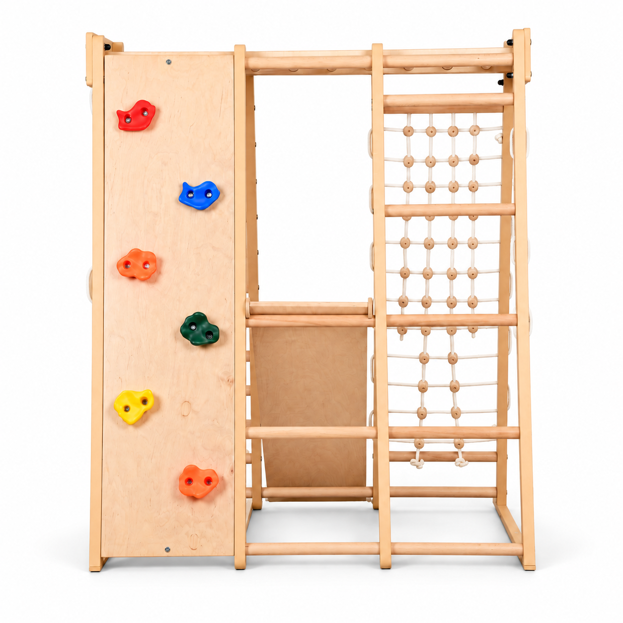 Multifunktionales Indoor Klettergerüst aus Holz – Für Zuhause & Familie ( 3 )