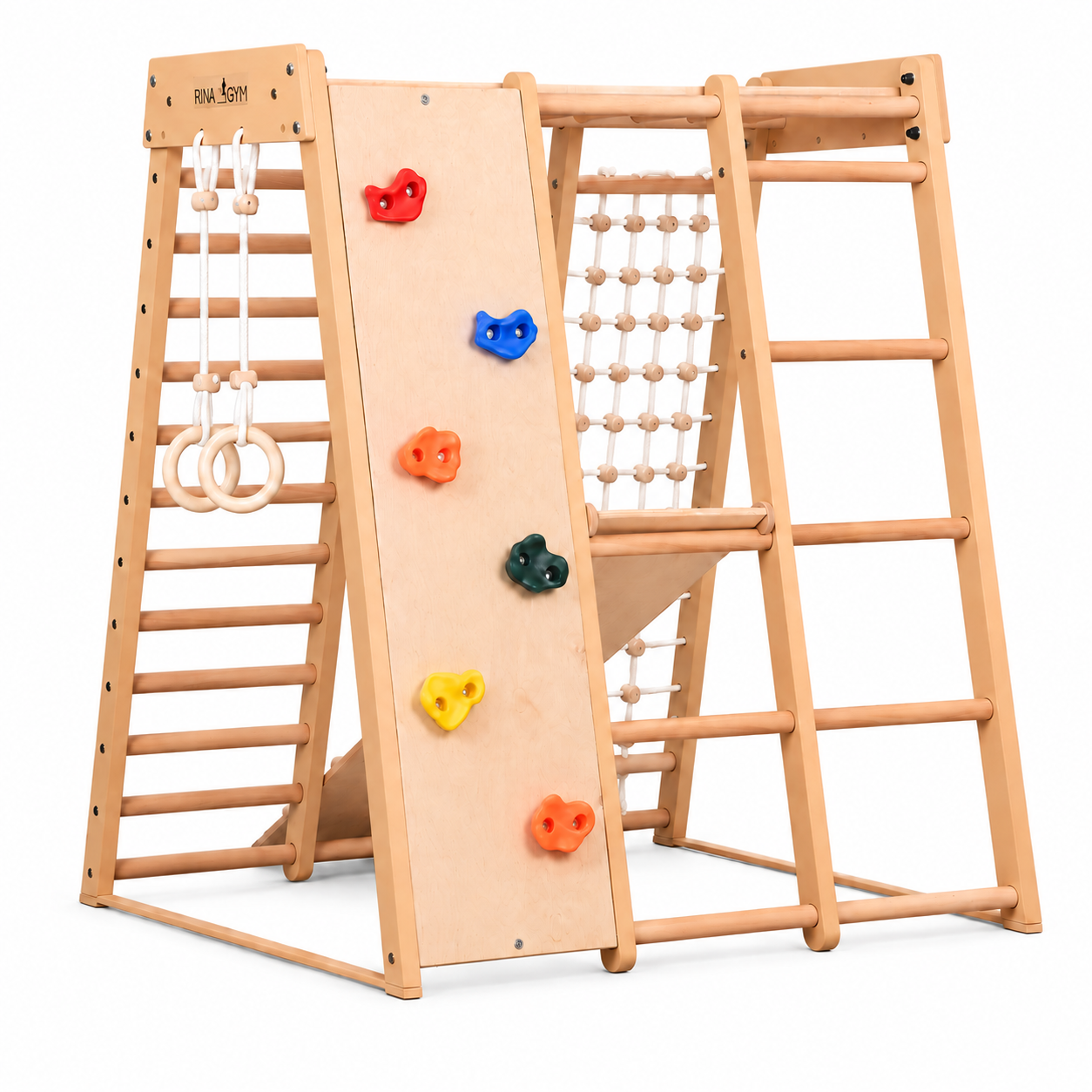 Multifunktionales Indoor Klettergerüst aus Holz – Für Zuhause & Familie ( 3 )