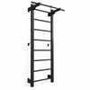 Metall-Sprossenwand RINAGYM Steel M 213 cm mit Klimmzugstange, Schwarz