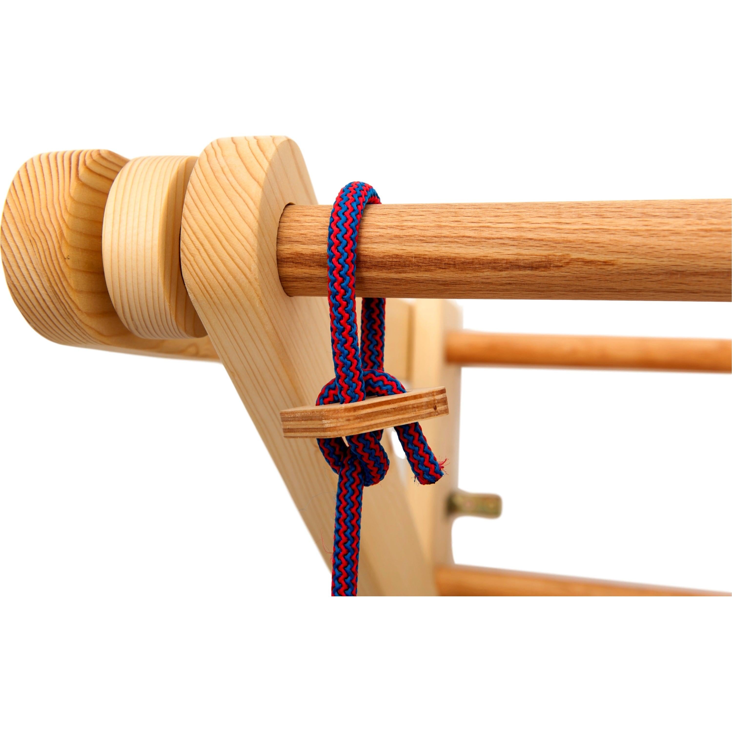 Kletterwand für Kinder - Indoor Klettergerüst aus Holz - Wand-Reck, Stange, Gymnastik-Ringe, Kletterseil, schwedische Leiter, Schaukel, Montagesatz. - RINAGYM GmbH