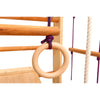 Kletterwand für Kinder - Indoor Klettergerüst aus Holz - Wand-Reck, Stange, Gymnastik-Ringe, Kletterseil, schwedische Leiter, Schaukel, Montagesatz. - RINAGYM GmbH