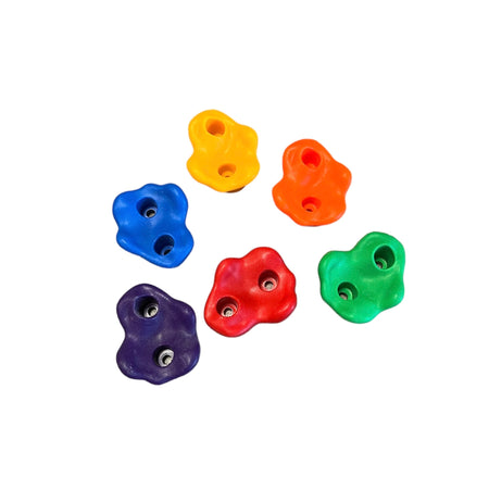 RINAGYM Climbing Stones Set of 6 - Handholds for climbing walls - Plastic weatherproof - Indoor & Outdoor 6 PIECES