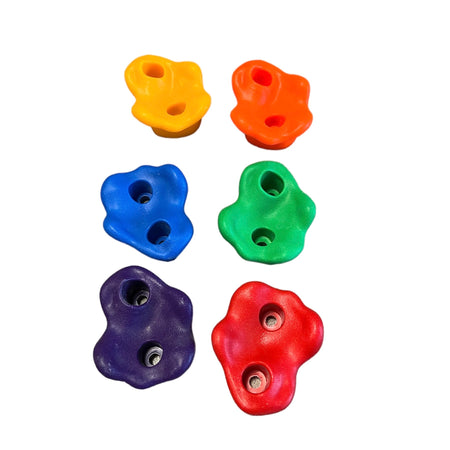 RINAGYM Climbing Stones Set of 6 - Handholds for climbing walls - Plastic weatherproof - Indoor & Outdoor 6 PIECES