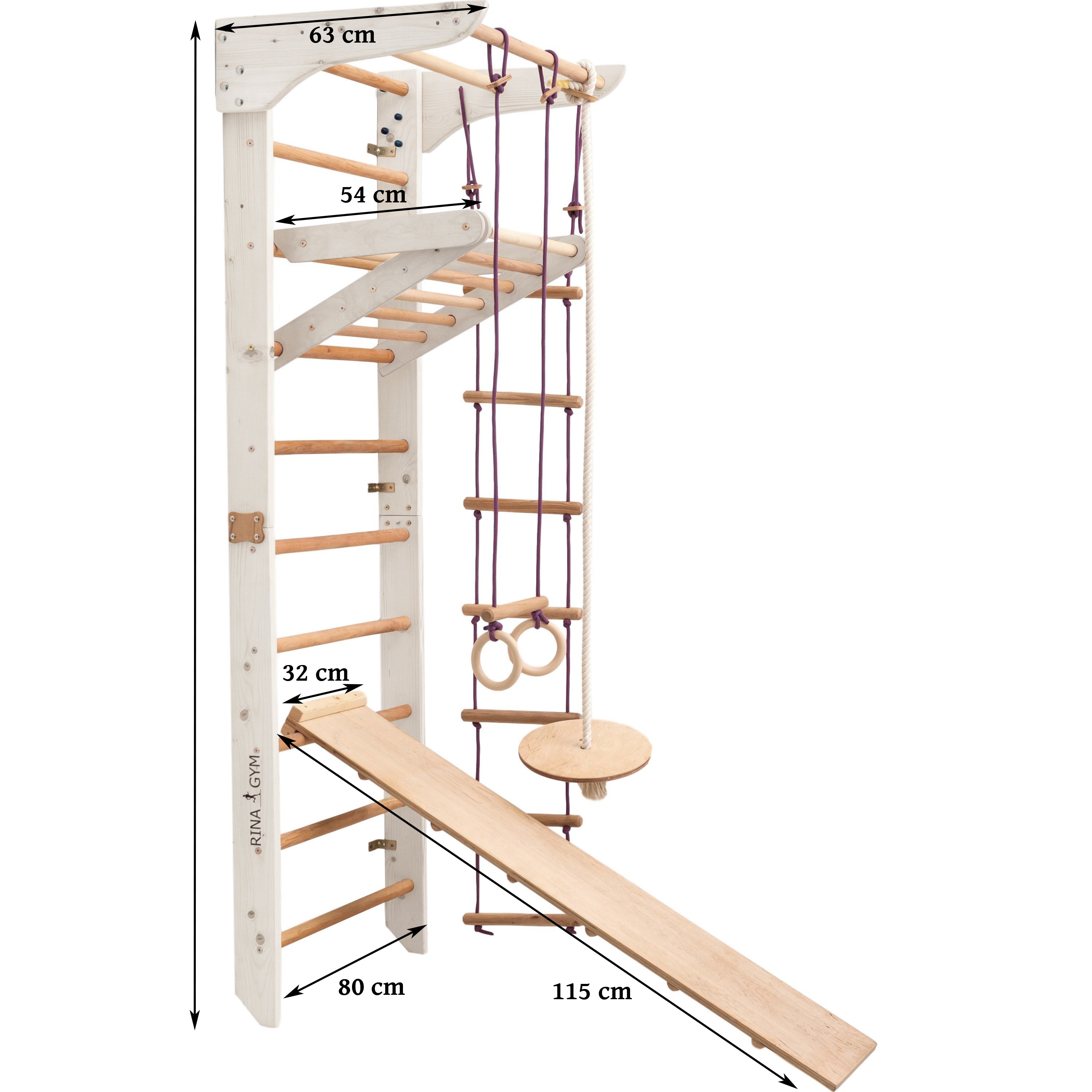 Set da arrampicata in legno per bambini, palestra domestica per