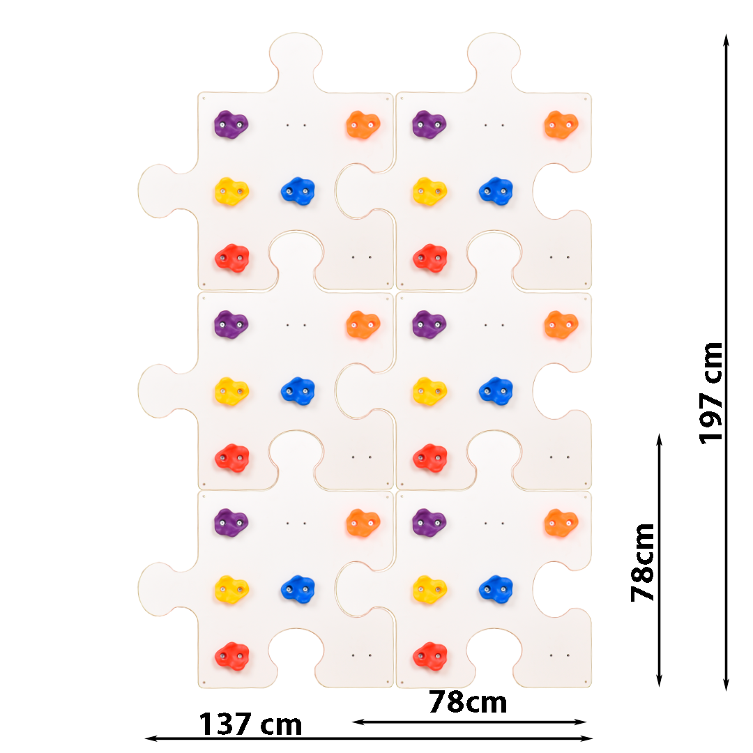 Kletterwand für kinderzimmer puzzle (weiße Farbe)